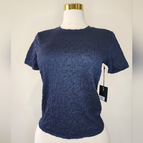 Simply Vera Vera Wang Tops - Simply Vera Wang Navy Blue Short Sleeved Top NWT
